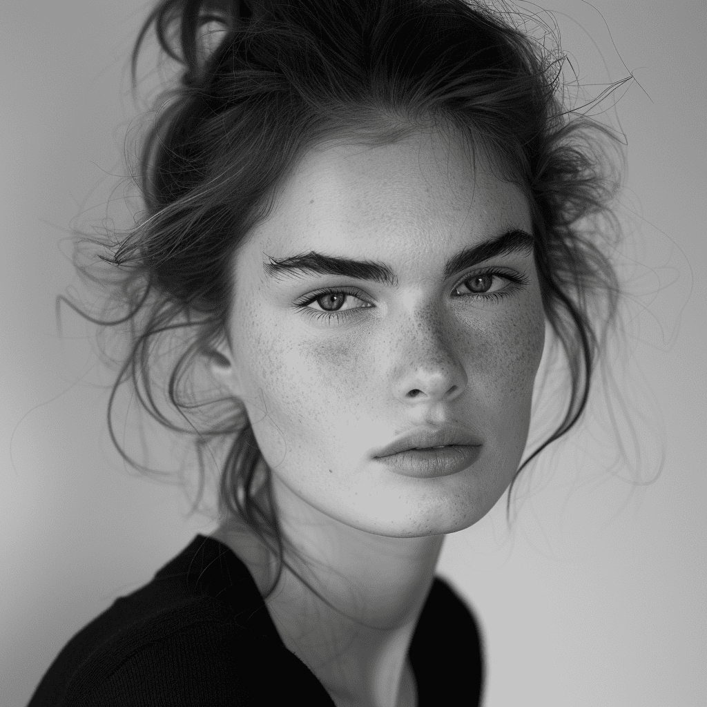 Sedcard Fotoshooting für Models, agenturtaugliches schwarzweiß Portrait in Vorarlberg Bodensee