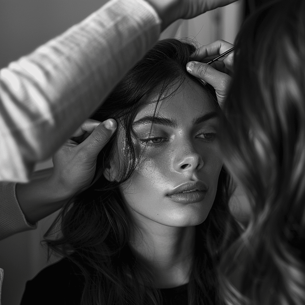 Professionelles Make-up und Hairstyling für Models im Raum Bodensee Vorarlberg bei Editorial Shooting